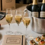 Champagne mariage : flûtes, seau à glace et calcul des bouteilles