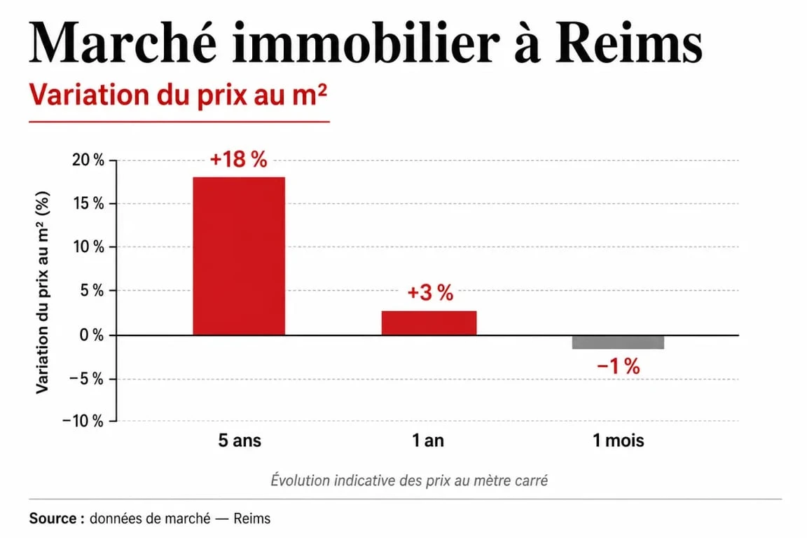 Évolution des prix de l'immobilier à Reims : analyse des variations annuelles et mensuelles pour un achat immobilier réussi