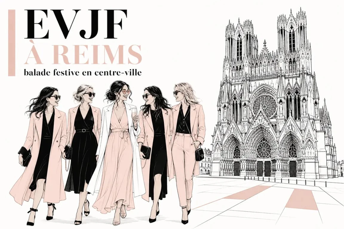 EVJF Reims en centre-ville près de la cathédrale de Reims
