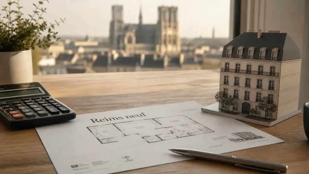 Immobilier neuf Reims : plan d’appartement et estimation prix au m²