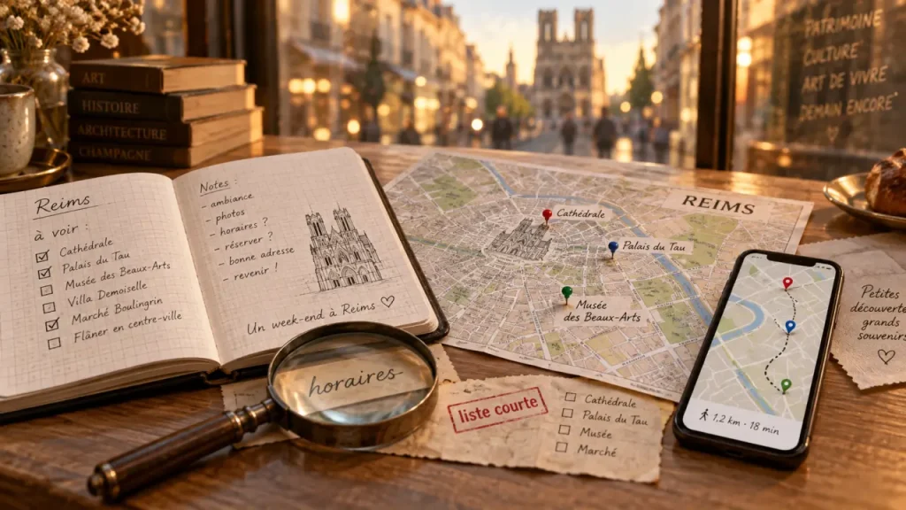Commerces reims : carnet et carte pour trouver une adresse par quartier