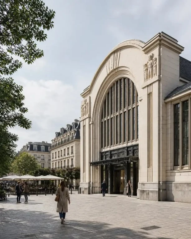 Vue des Halles du Boulingrin, repère des restaurants Boulingrin Reims