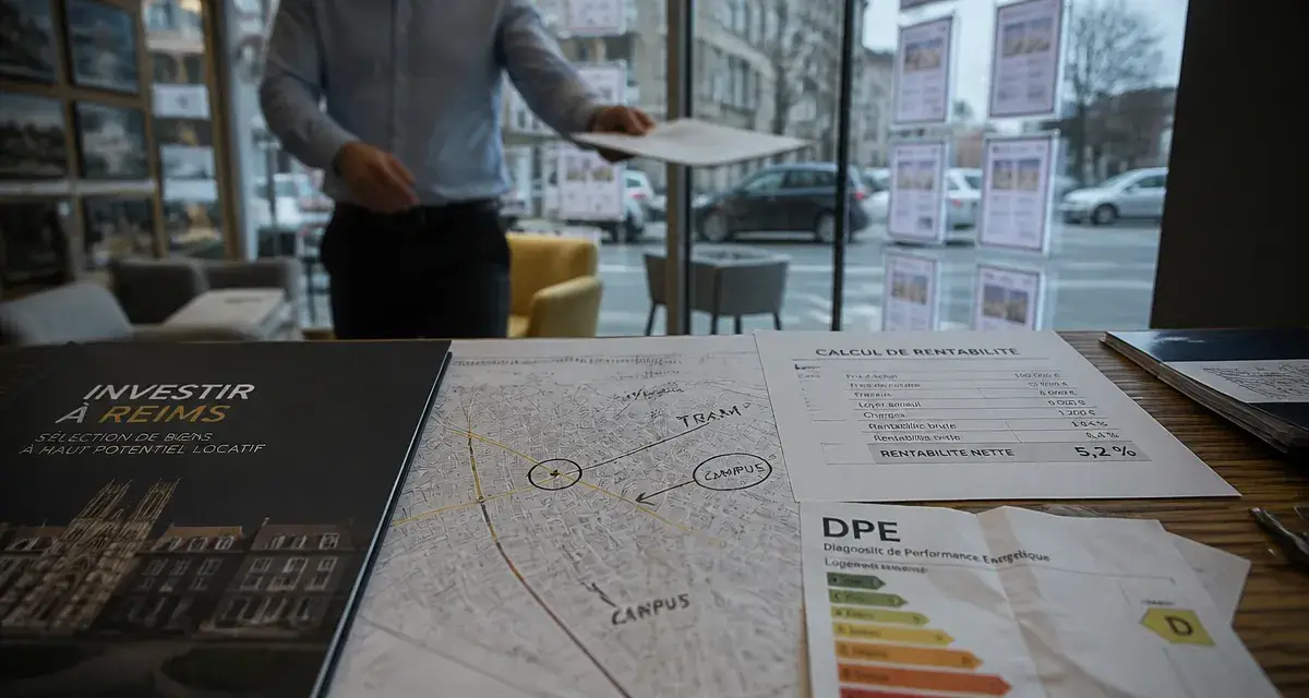 Investir immobilier Reims : agence, carte de quartier et DPE