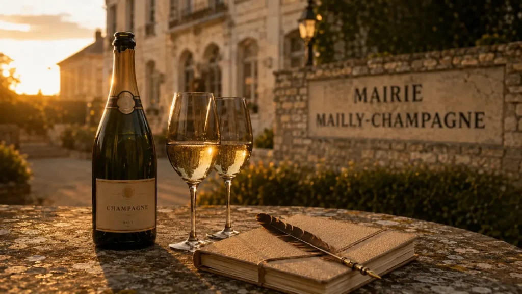 Mailly Champagne : mairie et façade Grand Cru