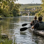 Reims champagne canoe kayak sur la Vesle, canoë sur rivière