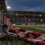 Stade de Reims Champagne, vue de la pelouse et tribunes
