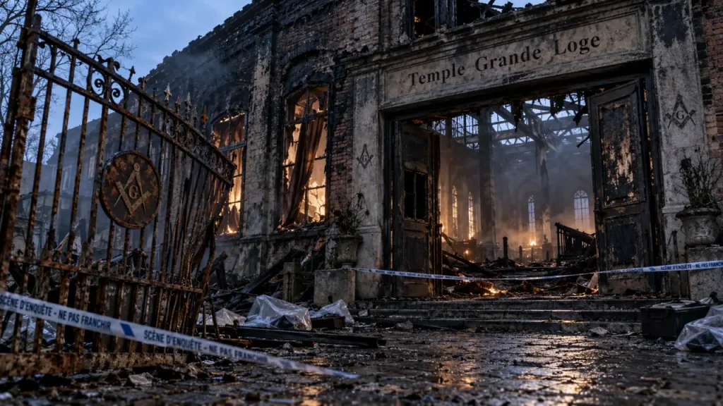 Cormontreuil : 150 m² du temple de la Grande Loge de France ravagés par un incendie