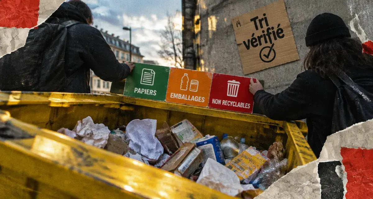 Grand Reims : des étiquettes vertes, orange ou rouges sur les bacs jaunes