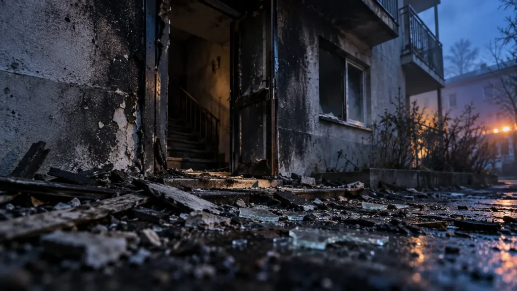 Incendie rue Jacquart à Reims : sept habitants évacués, le hall détruit