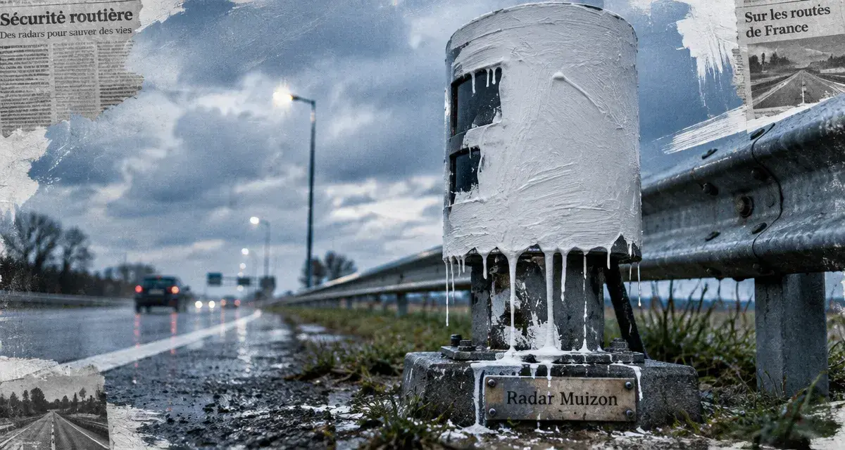 Nouveau dégradé : le radar de Muizon ciblé par de la peinture blanche