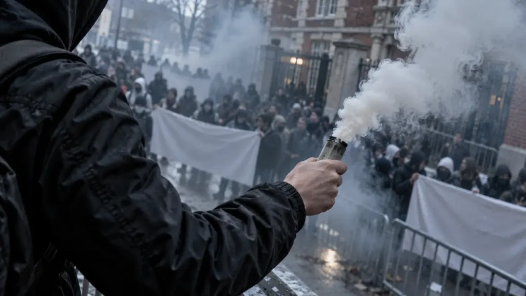 Projectile lancé lors d’un blocus à Reims : le procureur confirme qu’il s’agit d’un policier