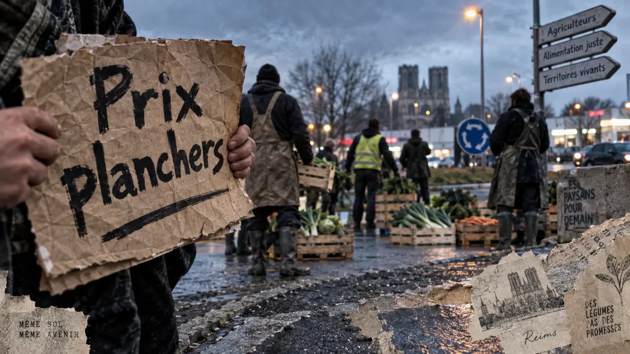À Reims, la Confédération paysanne réclame des prix planchers