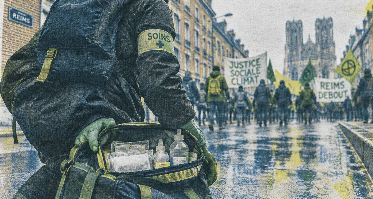 À Reims, les street medics au secours des manifestants blessés
